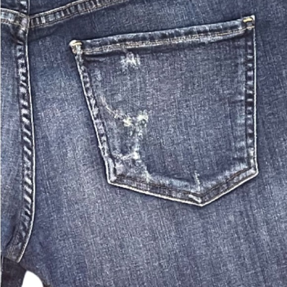 AGOLDE Isabel Slim Boyfriend Mid Rise Distressed Ankle Blue Jean Womens Size 28 - Picture 8 of 12